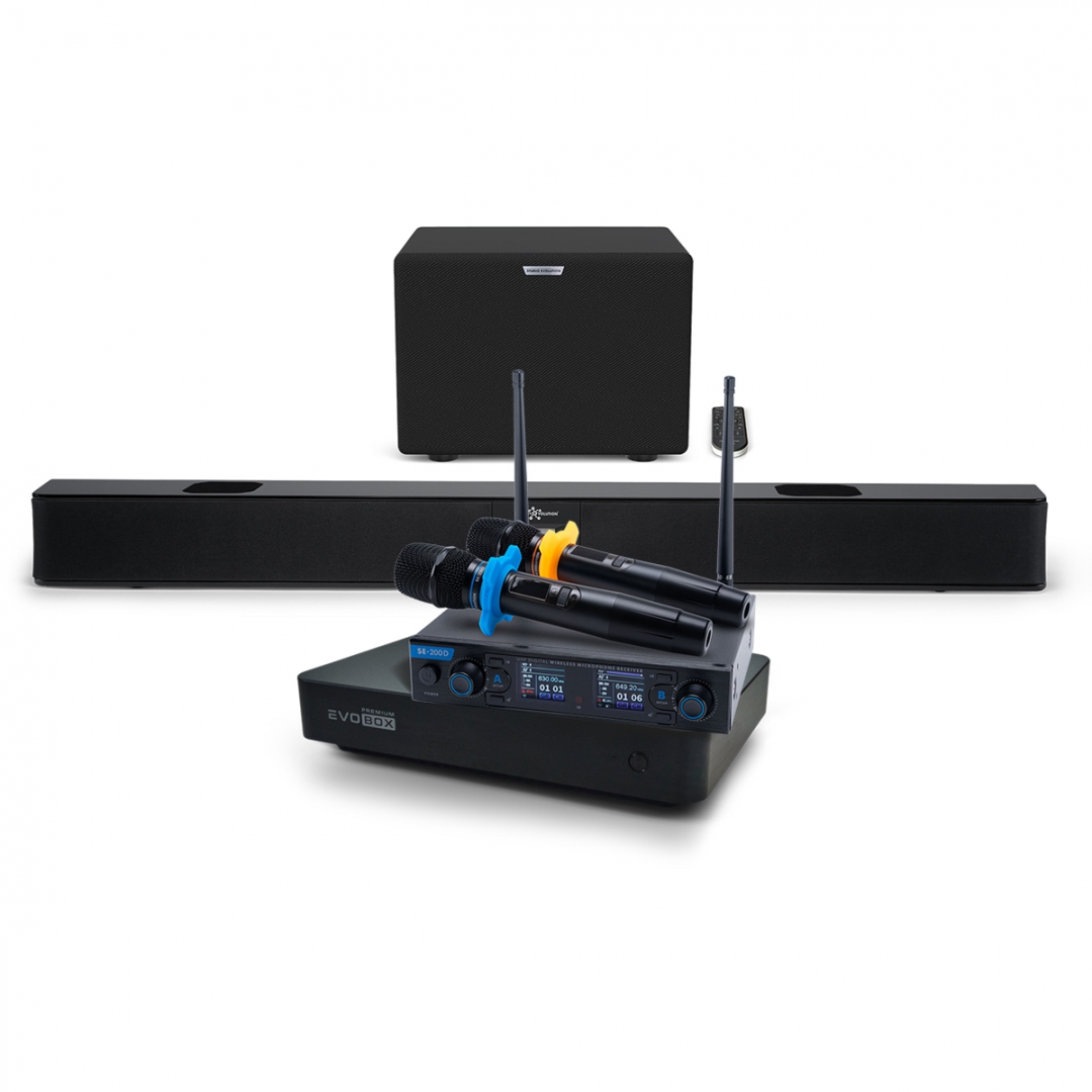 Hi-End караоке-система EVOBOX Premium + EvoSoundBar (саундбар с караоке) в Королеве