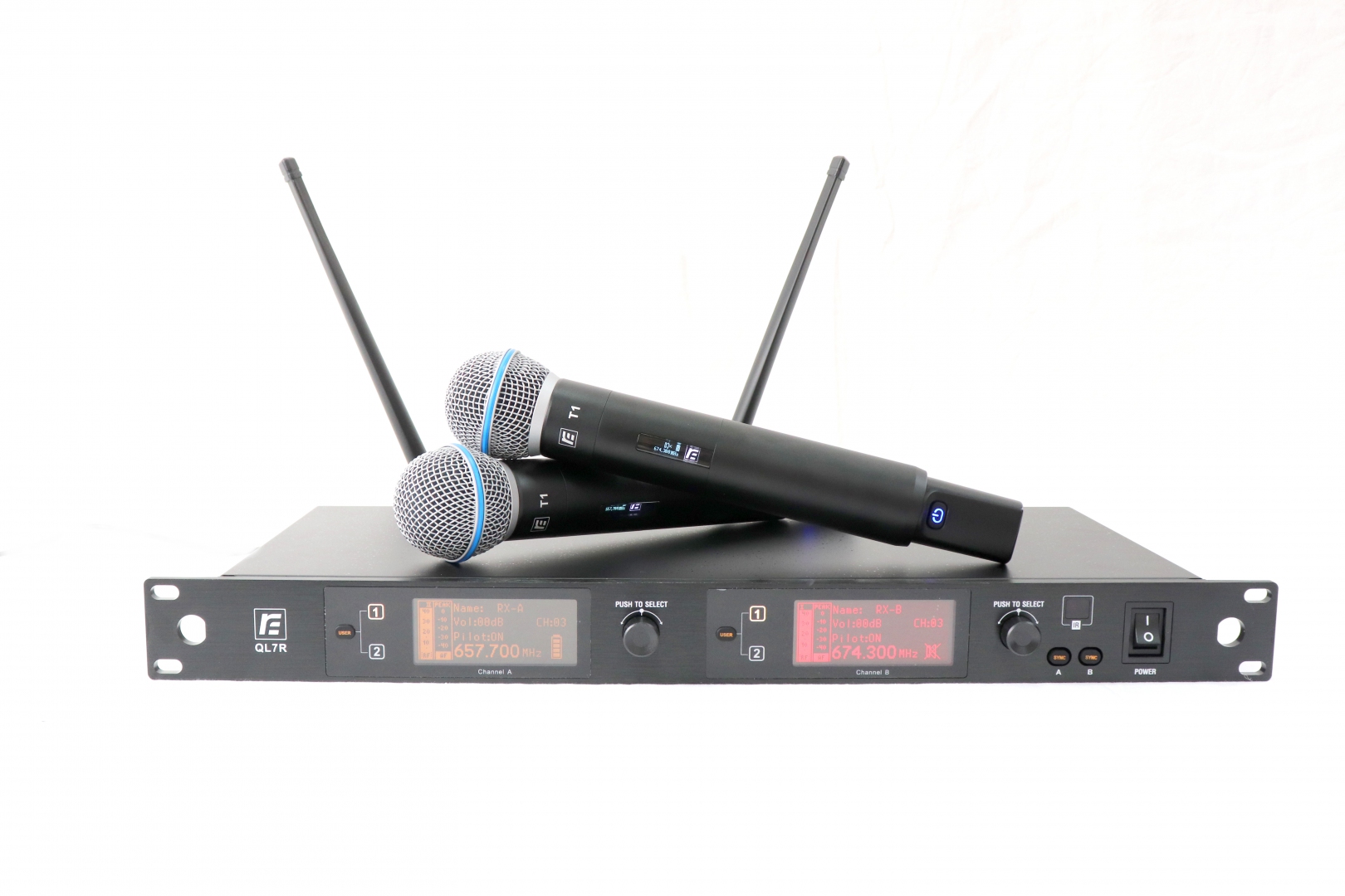 RFIntell QL7R/T1-B 720,500-754,000 МГц 2-канальная радиосистема с 2-мя ручными микрофонами в Королеве