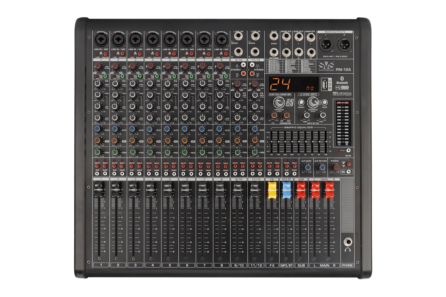 SVS Audiotechnik mixers PM-12A Активный аналоговый микшерный пульт, 12-канальный в Королеве